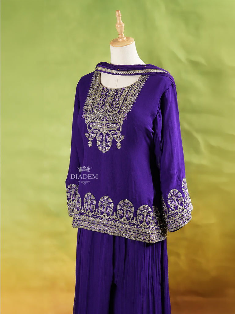 Royal Blue Palazzo with Dupatta