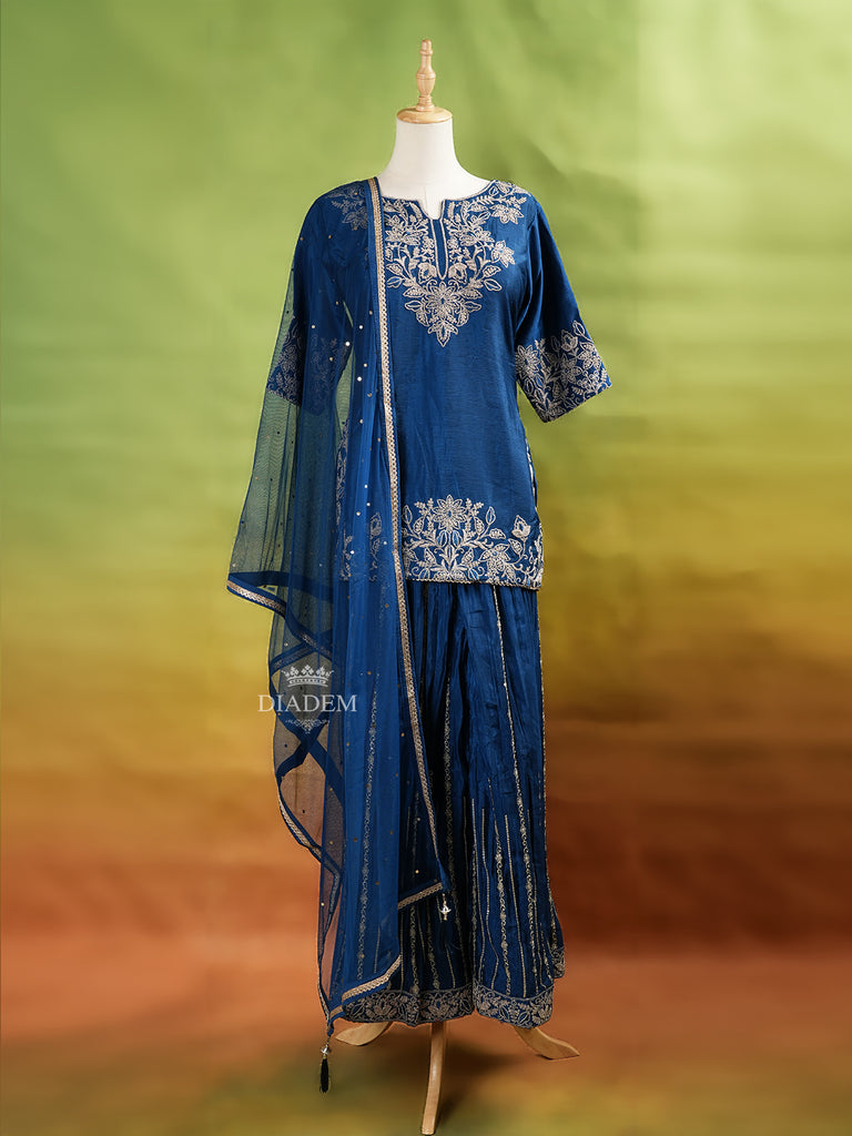 Royal Blue Palazzo Suit