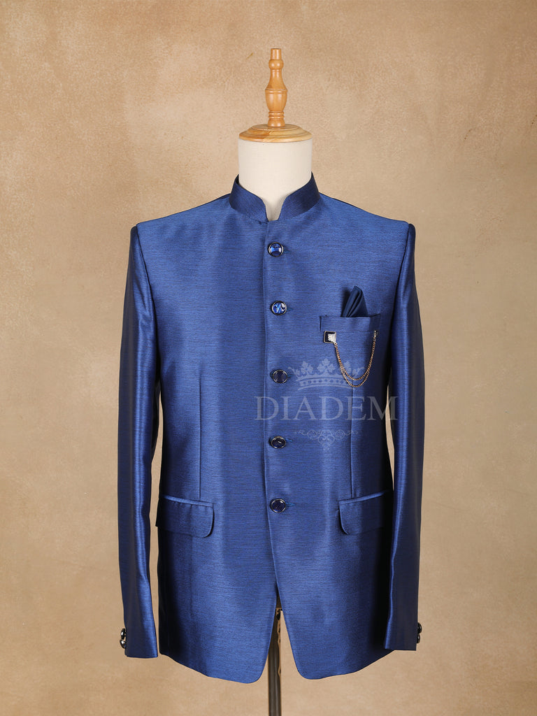 Royal Blue Solid Jodhpuri