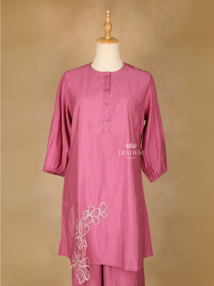 Salwar Suit Pink Closed Collar