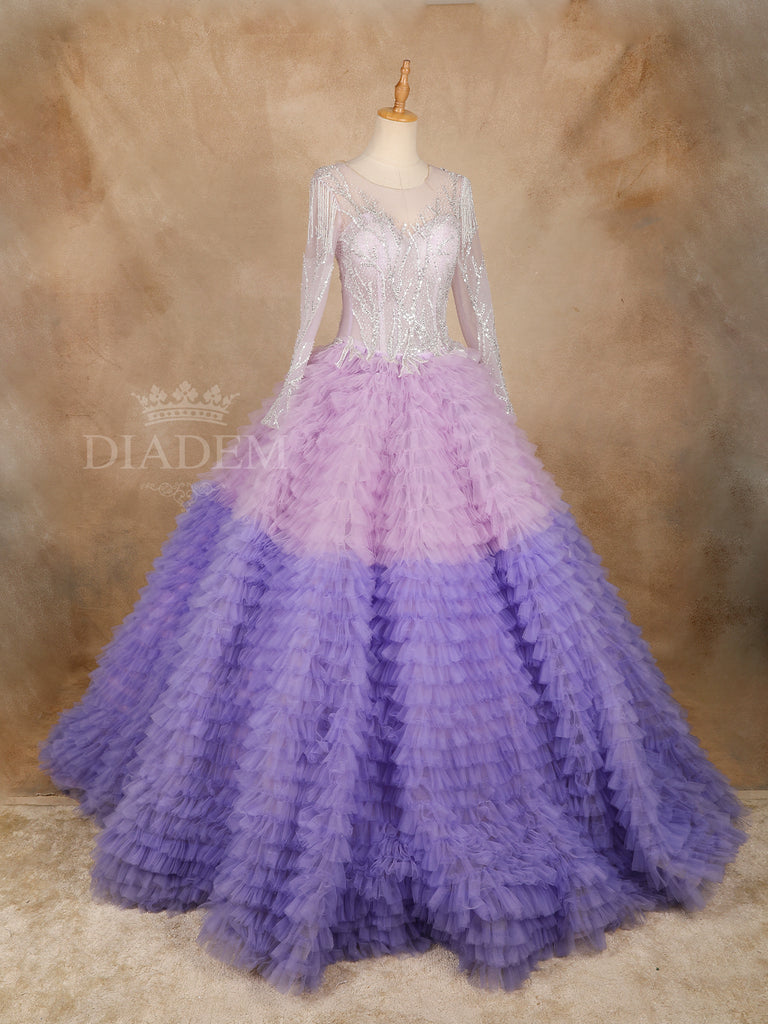 Sequins Net Ball Gowns