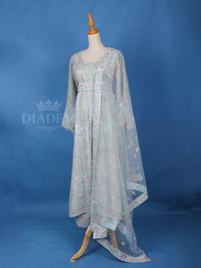 Sky Blue Anarkali Suit