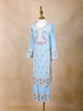 Sky Blue Floral Embroidered Palazzo Salwar Suit for Girls - Diadem