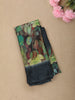Bottle Green Floral Printed Design Crepe Silk Casual Wear Saree