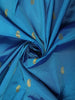 Sky Blue Paisley Butta Woven Design Kanchipuram Silk Saree with Contrast Border
