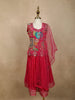Queen Pink Floral Embroidered Design Georgette Kids Lehenga with Dupatta