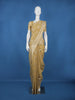 Golden Beige Floral Butta Woven Semi Tussar Silk Saree With Zari Border