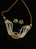 White Pure Elegance Pearl Necklace and Earrings Set - Diadem