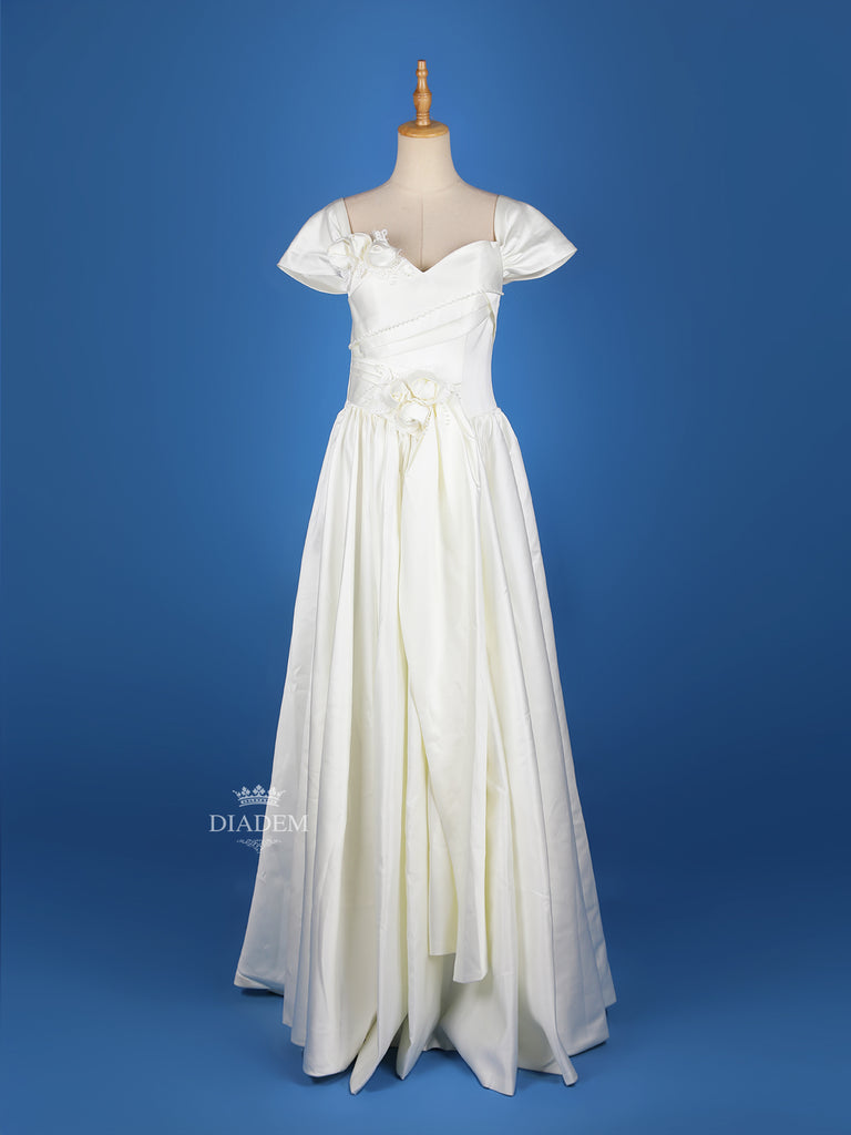 White Satin Gown