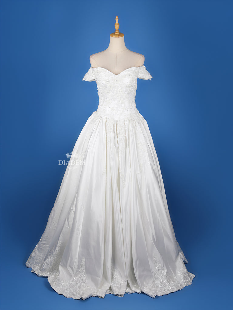 White Satin Gown