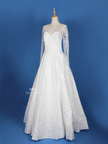 Full Sleeve Wedding Gown