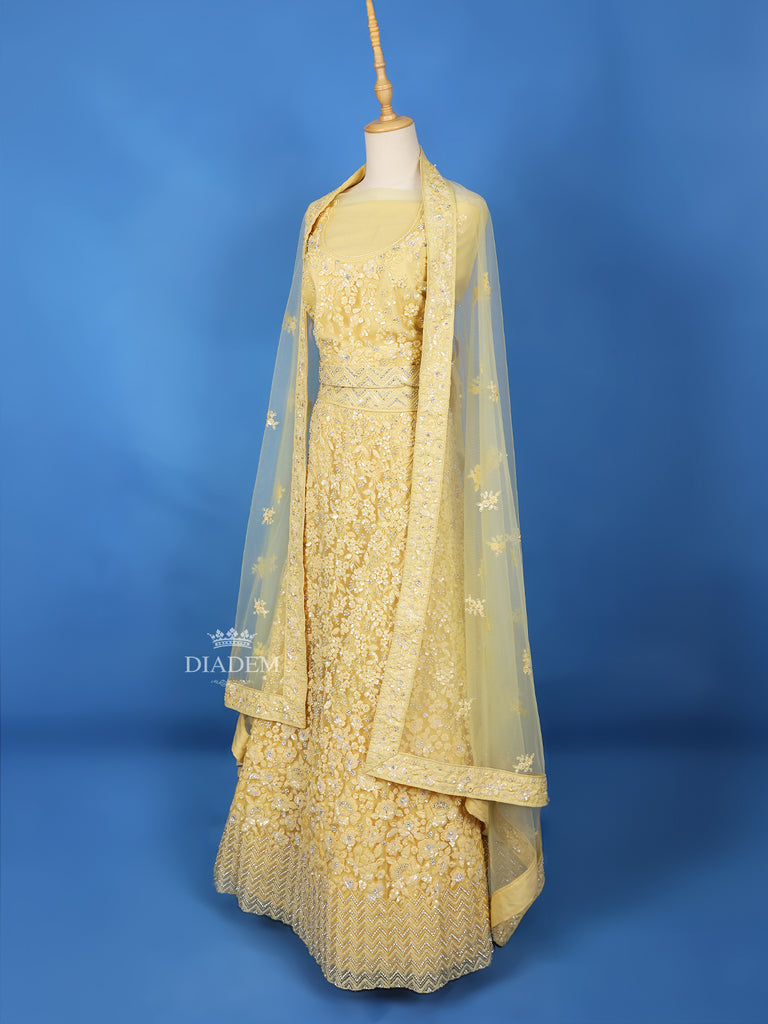 Net Dupatta Lehenga