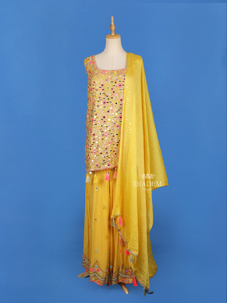 Yellow Sharara Set