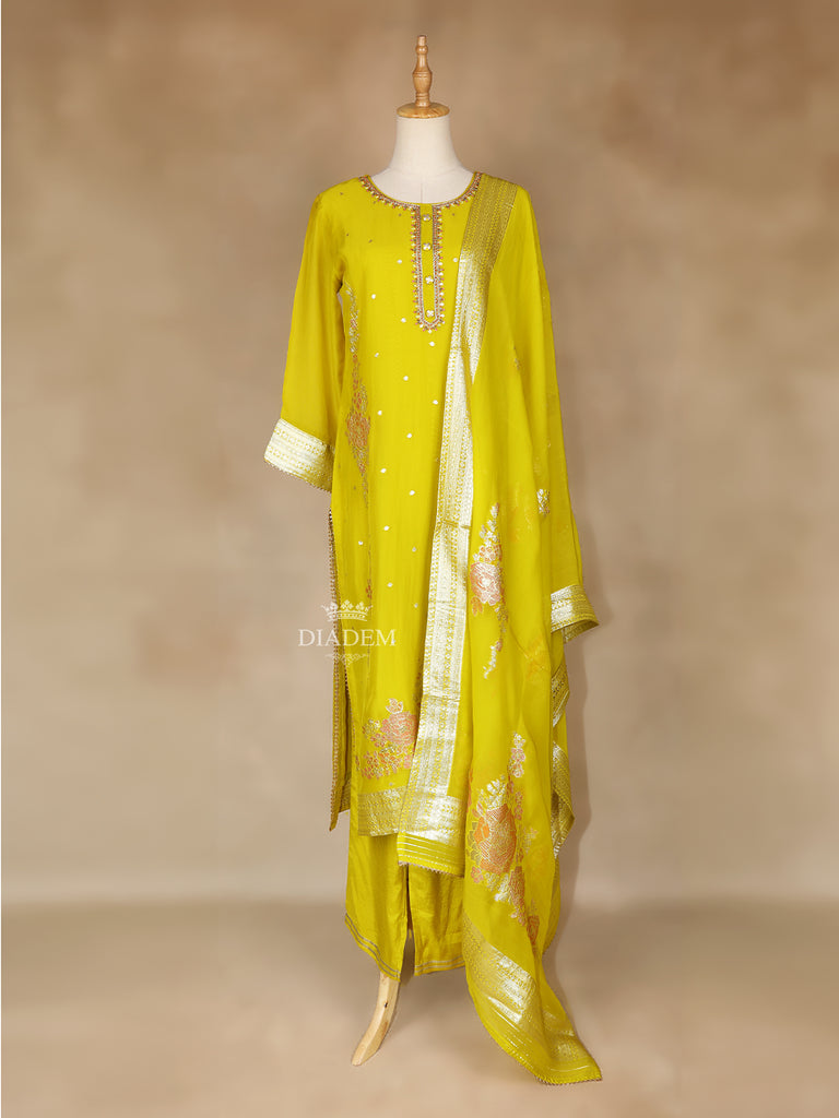 Yellow Straight Cut Salwar